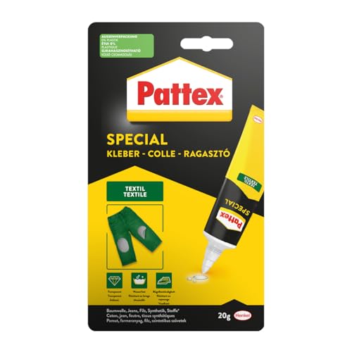 Pattex Spezialkleber Textil, wasch- und bügelbeständiger...