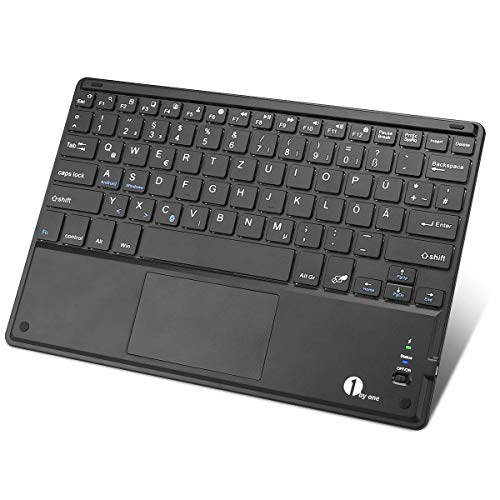 1byone DIAFIELD Bluethooth Tastatur mit Touchpad, Tablet...