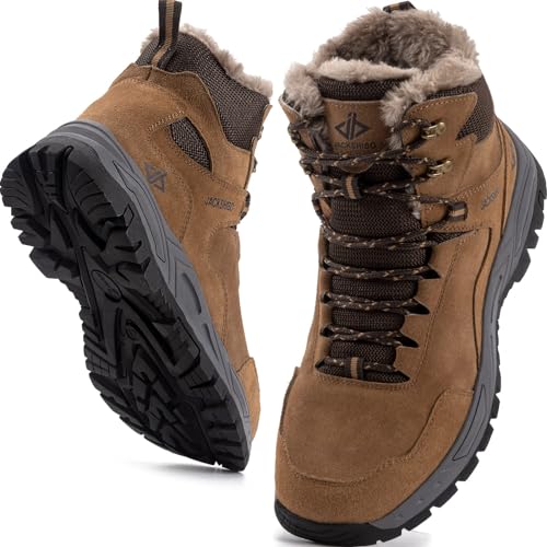 JACKSHIBO Winterschuhe Herren Winterstiefel Damen Warme...