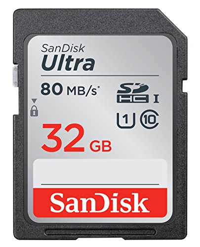 SanDisk Ultra 32GB SDHC Speicherkarte bis zu 80 MB/Sek,...